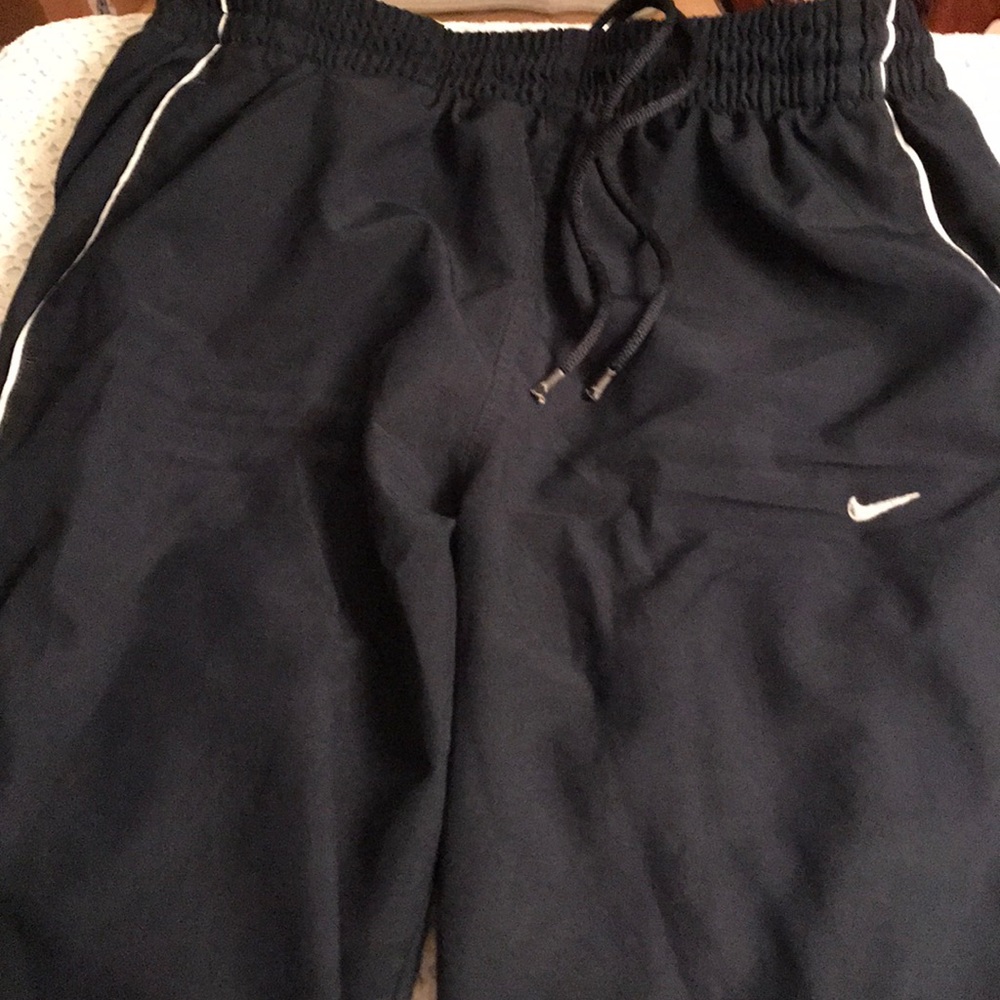 MENS NIKE TRACK PANTS SIZE L NAVY